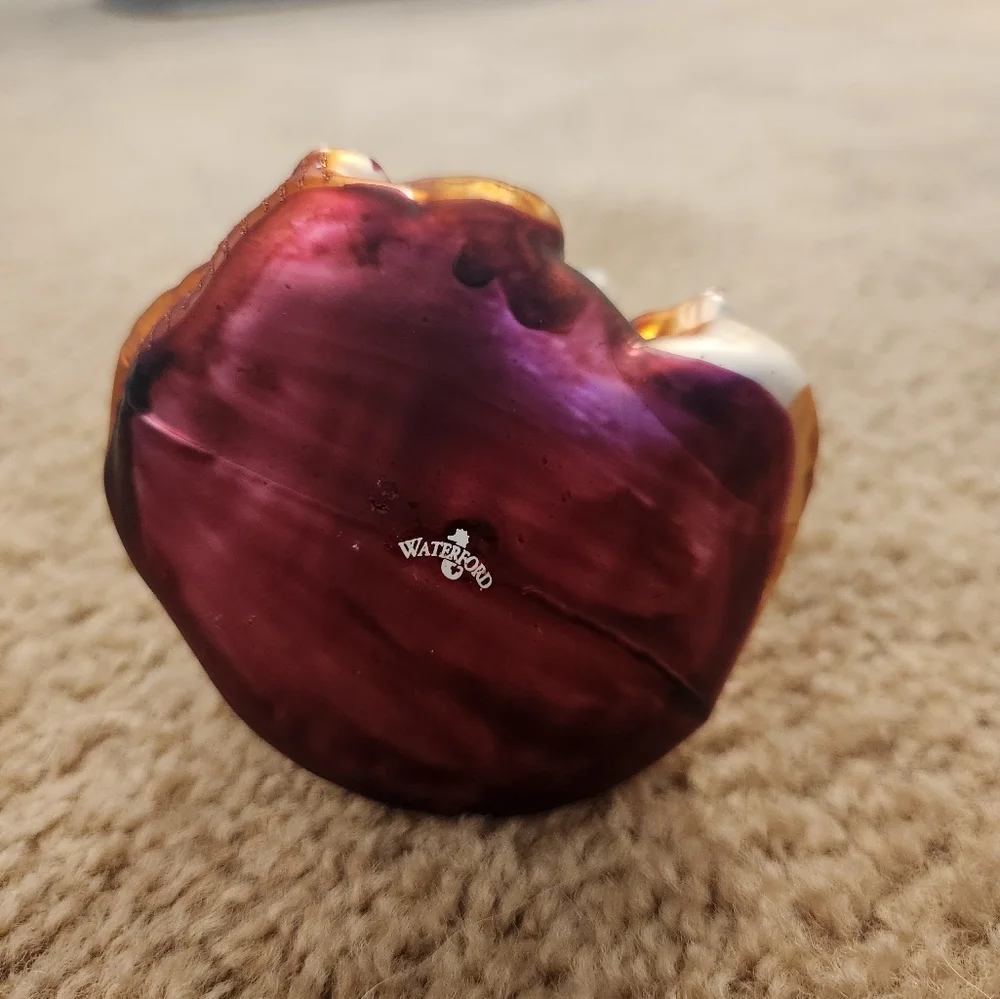 Vintage Waterford “Checking it Twice” Blown Glass Christmas Tree Ornament 6" - Picture 5 of 5